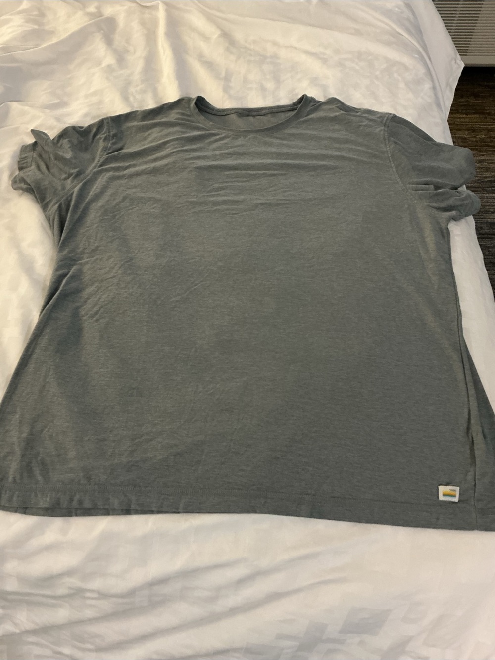 Vuori Short Sleeve Crew Tee in Heather Gray